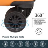 Luggage Set 3 Pieces (20/24/28) - Suitcase Set - Carry on Luggage with Wheels - Check - in Luggage - PC + ABS Durable Suitcase Rotating Silent Wheels Hardside Luggage with Spinner Wheels,5pcs (Orange)