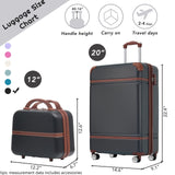 Luggage Sets 2 Piece Luggage, ABS Hardside Suit case Spinner Wheels Lightweight Lock