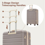 Luggage Sets 3 Piece Suitcases, ABS Hardside Carry - on, Checked Luggage, Lock