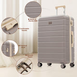 Luggage Sets 3 Piece Suitcases, ABS Hardside Carry - on, Checked Luggage, Lock