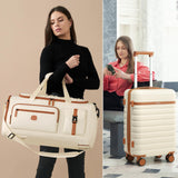 Luggage Sets 5 Piece, Carry On Luggage 20In With Spinner Wheels, Hardside Suitcase Set with TSA Lock,Durable Checked Large Suitcase With Travel Backpack for Men - 20in/24in/28in (Beige, 5 piece set)