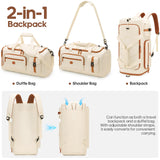 Luggage Sets 5 Piece, Carry On Luggage 20In With Spinner Wheels, Hardside Suitcase Set with TSA Lock,Durable Checked Large Suitcase With Travel Backpack for Men - 20in/24in/28in (Beige, 5 piece set)