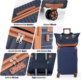 Luggage Sets 5 Piece with TSA Lock Spinner Wheels, Unisex Hard Case ABS Suitcase Set, Hardshell Lightweight Waterproof Travel Hardside Suitcases with Wheels for Women Men,Beige
