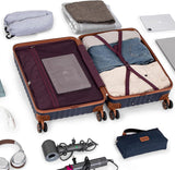 Luggage Sets 5 Piece with TSA Lock Spinner Wheels, Unisex Hard Case ABS Suitcase Set, Hardshell Lightweight Waterproof Travel Hardside Suitcases with Wheels for Women Men,Beige