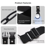 Luggage Straps 3 PCS for Suitcases TSA Approved 2 Short & 1 Long Adjustable Straps with Elastic Thick Rope for Connecting Suitcases and Bags Stably with Strap Buckle and Bottle Buckle Clip, Black