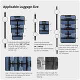 Luggage Straps 3 PCS for Suitcases TSA Approved 2 Short & 1 Long Adjustable Straps with Elastic Thick Rope for Connecting Suitcases and Bags Stably with Strap Buckle and Bottle Buckle Clip, Black