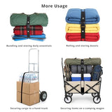 Luggage Straps 3 PCS for Suitcases TSA Approved 2 Short & 1 Long Adjustable Straps with Elastic Thick Rope for Connecting Suitcases and Bags Stably with Strap Buckle and Bottle Buckle Clip, Black