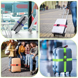 Luggage Straps for Suitcases 4 Pack, TSA Approved Travel Essentials, Luggage Strap for Travel Suitcase & Bag Closure and for Easy Identification, Travel Accessories for Safety & Convenience (Rose Red)