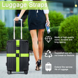 Luggage Straps for Suitcases 4 Pack, TSA Approved Travel Essentials, Luggage Strap for Travel Suitcase & Bag Closure and for Easy Identification, Travel Accessories for Safety & Convenience (Rose Red)