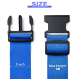 Luggage Straps for Suitcases 4 Pack, TSA Approved Travel Essentials, Luggage Strap for Travel Suitcase & Bag Closure and for Easy Identification, Travel Accessories for Safety & Convenience (Blue)