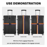 Luggage Straps for Suitcases Travel Belt Suitcase Strap, Heavy Duty with Quick - Release Buckle Suitcase Safe Belt with Name Card, Bright Color Adjustable Luggage Belts, TSA Approved, 4 Pack, Purple