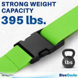 Luggage Straps for Suitcases - TSA Approved - Neon Green, 4 PK - Premium Nylon Belts for Suitcase, Briefcase & Travel Bag - Adjustable Strap Length 46" - 78"