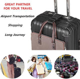 Luggage Straps for Suitcases TSA Approved, Travel Accessories to Connect Two Suitcase, Add Bag Luggage Straps for Carry On Your 3 Luggages Adjustable Buckle Belt, 2Pack Black