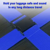 Luggage Straps for Suitcases TSA Approved Travel Belt 4 Pack by Chelmon (Blue)