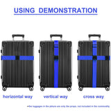 Luggage Straps for Suitcases TSA Approved Travel Belt 4 Pack by Chelmon (Blue)