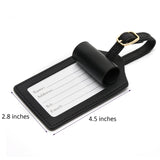 Luggage Tag PU Leather for Suitcase Baggage Handbag Travel Bag Label Suitcase Tag Label Tag w. Name Card & Privacy Cover (C)