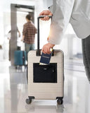 LUGGEX Airline Approved Carry On Luggage, Expandable Hard Shell, Blue, 20"