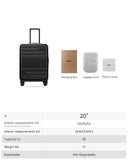 LUGGEX Carry On Luggage Top Opening, FLA Aluminum Frame Trunk Style Luggage, Polycarbonate Hard Shell Suitcase (FX - Enhance, Charcoal Metallic, 20 Inch, 38L)