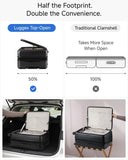 LUGGEX Checked Luggage Top Opening, FLT Expandable Polycarbonate Hard Shell Suitcase with Wheels (FX-Lite, Black, 24 Inch, 63L-70L)