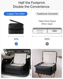 LUGGEX Checked Suitcase with Spinner Wheels, FLO5 Expandable Polycarbonate Hard Shell Suitcase with TSA Approved Lock (FX - Core, Black, 28 Inch)