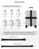 LUGGEX Luggage Straps TSA Approved, Luggage Straps for Suitcases, Easy Adjustable & Reinforced Buckle (Orange - Yellow 20 - 32inch, 1 Pack)