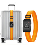 LUGGEX Luggage Straps TSA Approved, Luggage Straps for Suitcases, Easy Adjustable & Reinforced Buckle (Orange - Yellow 20 - 32inch, 1 Pack)