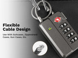 LUGGEX TSA Locks for Luggage, One - Button Reset TSA Approved Luggage Locks, Suitcase Locks, Ease of Use & Durable