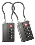 LUGGEX TSA Locks for Luggage, One - Button Reset TSA Approved Luggage Locks, Suitcase Locks, Ease of Use & Durable