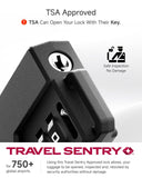 LUGGEX TSA Locks for Luggage, Suitcase Locks TSA Approved, Luggage Locks, Ease of Use & Durable(Black,4 Pack)