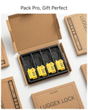 LUGGEX TSA Locks for Luggage, Suitcase Locks TSA Approved, Luggage Locks, Ease of Use & Durable(Black,4 Pack)