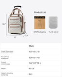 LUGGEX Underseat Carry On Luggage with Wheels, UDK Stylish Lightweight Under Seat Luggage, Soft Sided Personal Item Suitcase for Short Trip (UX - Core, Cream White, 16 Inch)