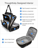 LUGGEX Underseat Carry On Luggage with Wheels, UDK Stylish Lightweight Under Seat Luggage, Soft Sided Personal Item Suitcase for Short Trip (UX - Core, Grey Pink, 16 Inch)