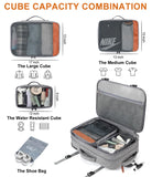 Lumesner Rolling Backpack for Men and Women, Extra Large 42L Travel Backpack with Wheels, 17.3 Inch Carry - On Laptop Bag with 4 packing cubes for Business and Work, Large Capacity Rolling Bag, Grey
