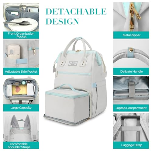 Lunch Backpack, 15.6 Inch Laptop Backpack, Stylish Nurse Teacher Work Bag