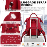 Lunch Backpack, 15.6 inch Laptop Backpack with Insulated Lunch Bag, Backpack Cooler for Women, Large Travel Backpack Lunch Box Compartment, Work Computer Backpack, Teacher College Book Bag, Red