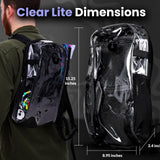 Lunchbox Clear Lite Pack – Anti Theft Clear Bag for Stadium Events with Locking Zippers Protects Items at Festivals, Concerts, and Traveling. Backpack is Compliant with Most Venue Bag Policies