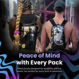 Lunchbox Clear Lite Pack – Anti Theft Clear Bag for Stadium Events with Locking Zippers Protects Items at Festivals, Concerts, and Traveling. Backpack is Compliant with Most Venue Bag Policies