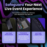 Lunchbox Clear Lite Pack – Anti Theft Clear Bag for Stadium Events with Locking Zippers Protects Items at Festivals, Concerts, and Traveling. Backpack is Compliant with Most Venue Bag Policies