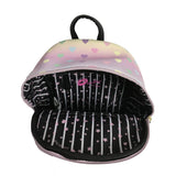 Luv Betsey Johnson B - Peyton Rainbow Multi Mini Backpack, Women's Pastel Hearts Faux Leather Handbag, Quilted Diamond Pattern Rucksack