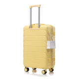 Luxebough 28 Inch Lightweight Hardshell Suitcase, Carry on Luggage with Wheels, TSA Approved Expandable Rolling Suit Case, Small ABS Carry - on Suitcases with Double Spinner Wheels (Yellow,28 Inch)