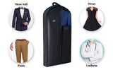 Luxury Storage Garment Bag for Men Suit, Long Women Dress, Tuxedo, Uniform | 47 Inch + 5 Inch Side Gusset | Hanging, Breathable, Foldable Clothes Cover and Protector