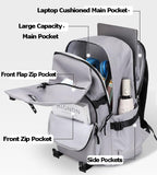 Lvswebe Backpack for Men Women, Laptop Bag Travel Office Outdoor Backpack for Adult - Black