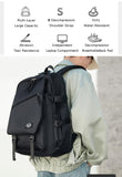 Lvswebe Backpack for Men Women, Laptop Bag Travel Office Outdoor Backpack for Adult - Black
