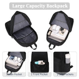 LXYGD 25L Classic Backpack,Durable Lightweight Water - Resistant Pack with Laptop Sleeve Fits 15.6 Inch,Casual Daypack Backpack for College,Full Black