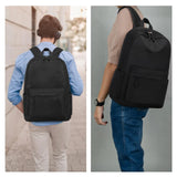 LXYGD 25L Classic Backpack,Durable Lightweight Water - Resistant Pack with Laptop Sleeve Fits 15.6 Inch,Casual Daypack Backpack for College,Full Black