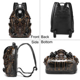 Lyuxhetaokdiq Men and Women PVC 3D Xenomorph Shaped Purse Alien Backpack, Black