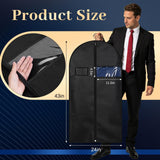 Lzerking Premium Garment Bag 8 - Pack, 43 Inch Garment Bags for Hanging Clothes, Suit Bags for Travel with Clear Window, Sweater, Coat & Suit Storage