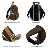 M - ioi - M Medium Backpack Purse for Women, Fashion Nylon Daypack with Gold Hardware, Lightweight Water - Resistant Rucksack for College, Work, Travel, Everyday Use, Fits 13–14" Laptop(Walnut Brown,Medium)