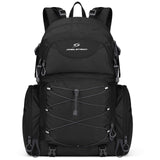 Maelstrom Hiking Backpack, 40L Waterproof Camping Daypack for Men and Women, Lightweight Travel Pack with Rain Cover - Black