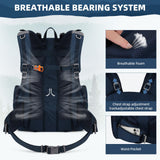 Maelstrom Hiking Backpack, 40L Waterproof Camping Daypack for Men and Women, Lightweight Travel Pack with Rain Cover (Blue)